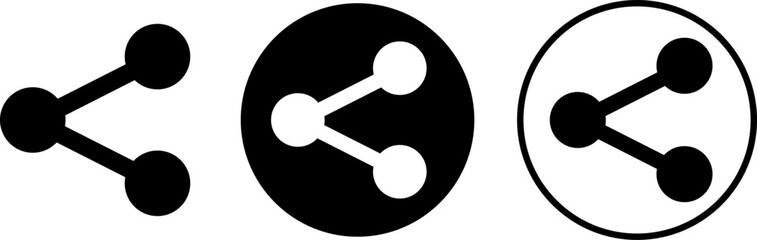 share icon set. connection icons. network sharing sign.  social media user interface. Send Data symbol
