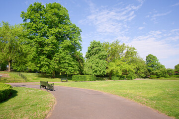 Park scene in Ilkeston, Derbyshire, UK
