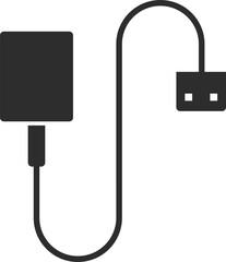 USB cable type icon. cable port sign. Cable for charging. internet charging wires. Electronic device input cords
