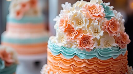 wedding cake decorated with flowers Cake Whimsy Layers