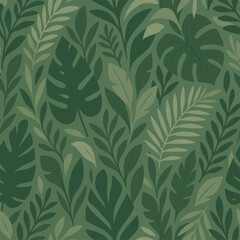 Jungle foliage, flat vector style, perfect for packaging and home decor
