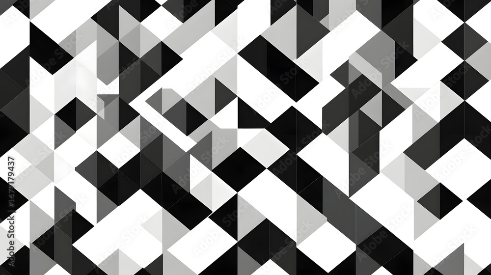 Aufkleber abstract geometric pattern composed of overlapping triangles.
