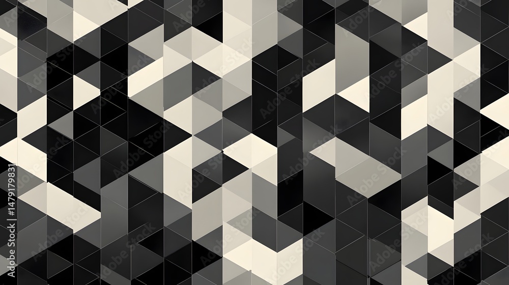 Aufkleber abstract geometric pattern of overlapping triangles.