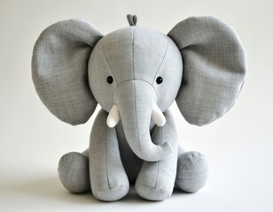Elephant Plush Toy &ndash; Scandinavian Style Soft Toy on White