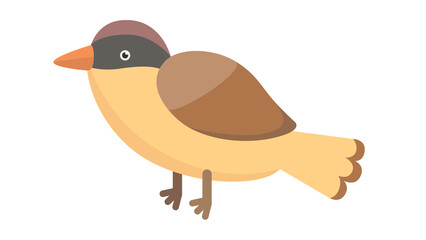 Cute Brown Bird Illustration
