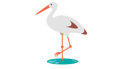Elegant Stork Illustration
