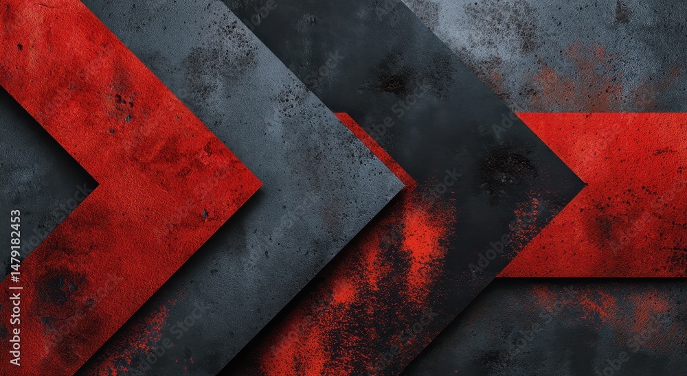 Poster abstract design with layered textured shapes.