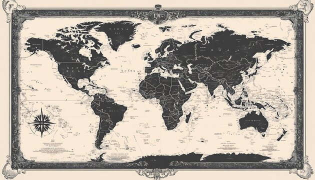 Vintage world map