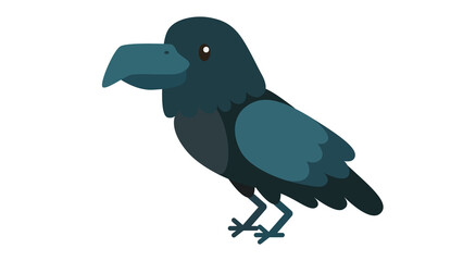 Cute Cartoon Raven Illustration