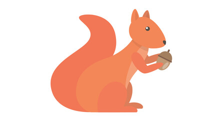 Cute Squirrel with Nut