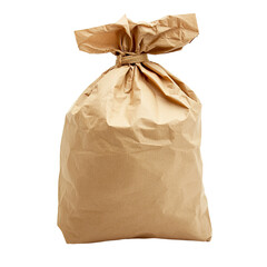 Obraz premium Brown paper bag tied at top