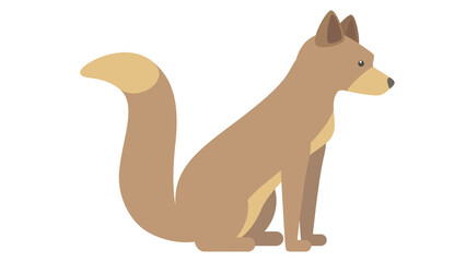 Cute Sitting Fox Illustration