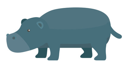 Cute Hippo Illustration
