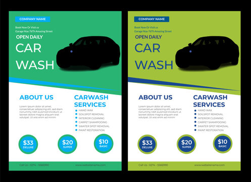 Car Cleaning Service flyer. car washing flyer design template  Car wash flyer design, professional car service brochure design, car, service, repair, garage, foam, clean 