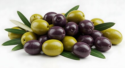 Obraz premium Olive Pile with Green and Black Fruit