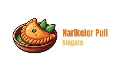 narikeler puli and singara vector