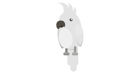 Cute White Cockatoo Illustration