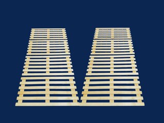 The dark blue background in the picture is cream colored wooden slats used for walkways and animal...