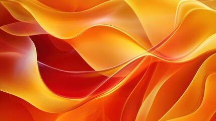 Fototapeta premium Abstract fiery orange and red wave forms