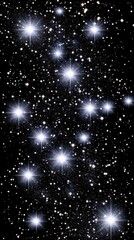 Fototapeta premium Pleiades Star Cluster Deep Space View from Earth Telescopic Night Sky Astronomy Astrophotography Science Education and Exploration of the Universe
