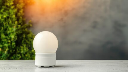 Minimalist White Egg on Table