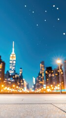 "Cityscape Night Sky in Vintage Tones"