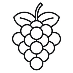 Grape icon on white background	 