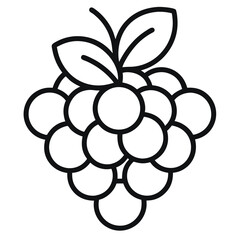 Grape icon on white background	 