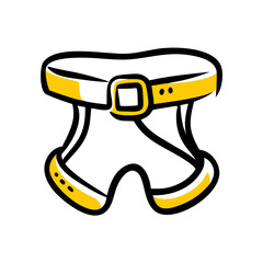 Cheerleading pom-pom in vibrant yellow and white colors  