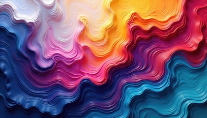 Fototapeta premium Abstract swirling paint textures, vibrant colors, paint, lines
