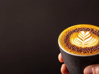 Modern Lifestyle: Person Holding Vintage Coffee Cup