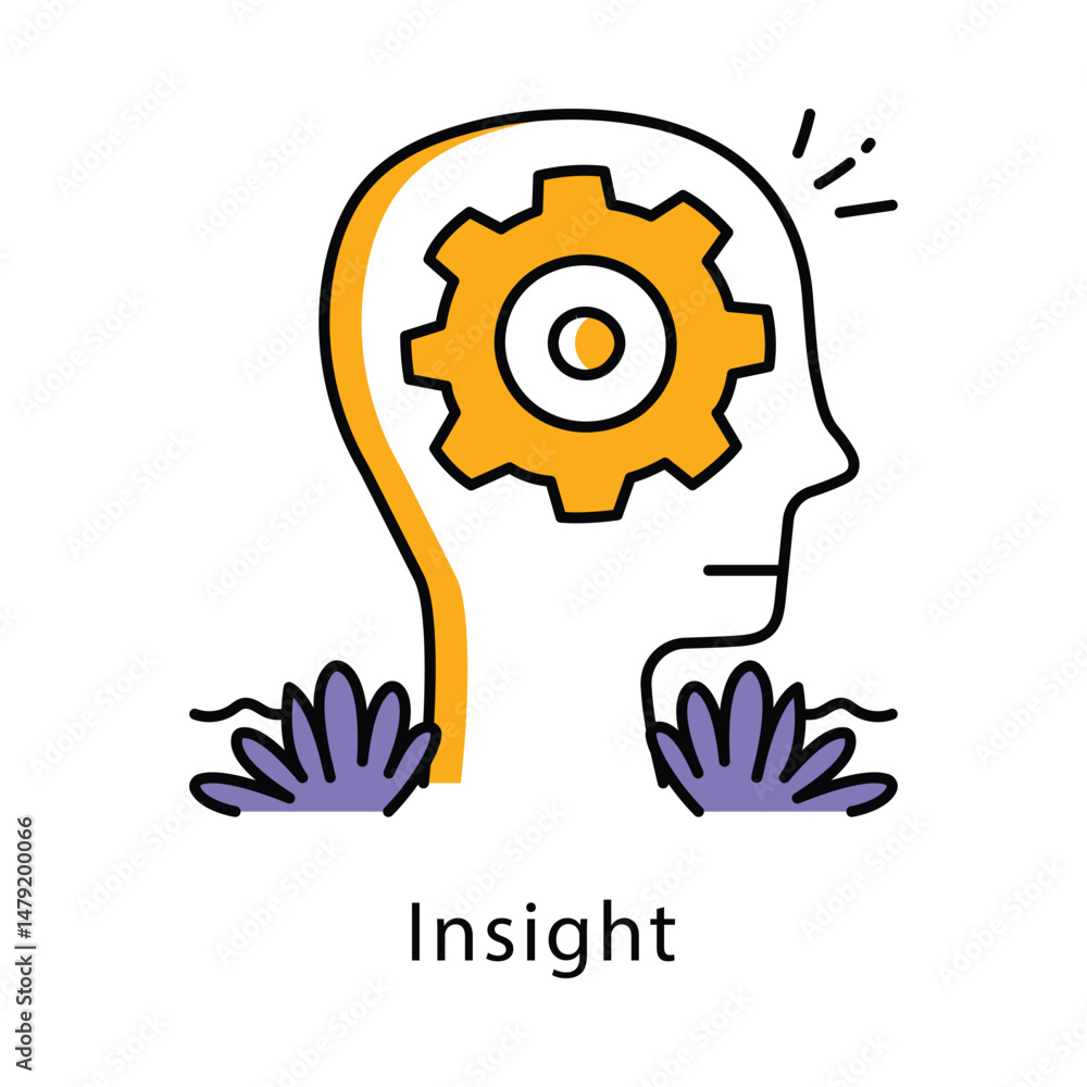 Poster insight vector filled outline style icon. eps 10 file