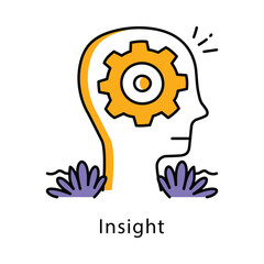 Insight Vector Filled Outline Style Icon. Eps 10 file