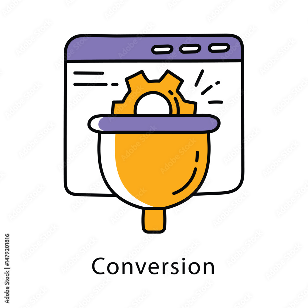 Poster conversion vector filled outline style icon. eps 10 file