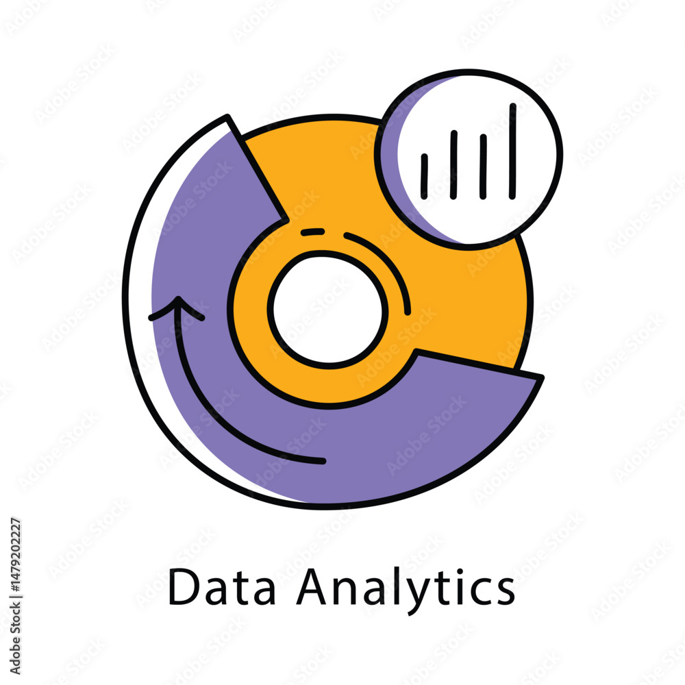 Poster data analytics vector filled outline style icon. eps 10 file
