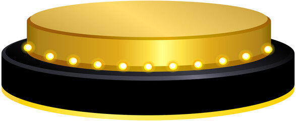 Light bulb black gold product display stand