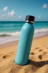 bottle on the beach