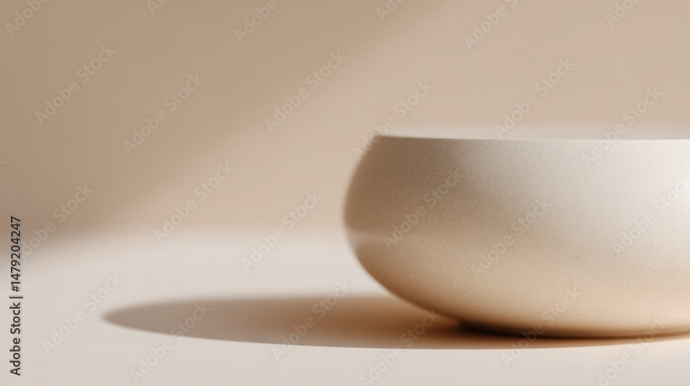 Aufkleber minimalist close-up of meticulously curated object resting on smooth neutral-colored background