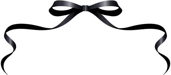 Black ribbon border decoration