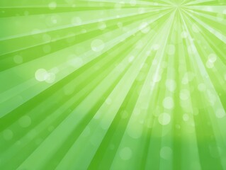 Bright, light green background with radiating lines and bokeh.