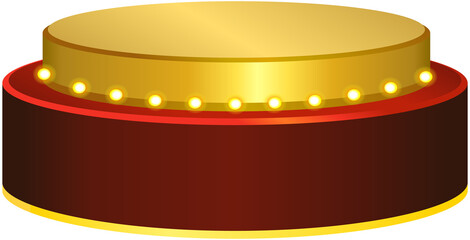 Red Product Podium Stage
