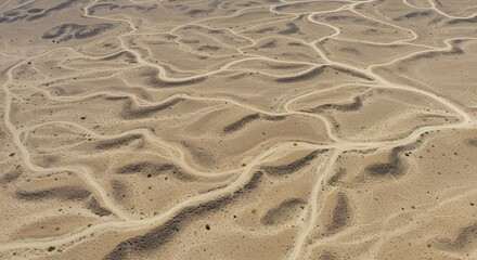 Fototapeta premium Desert Landscape with Roads