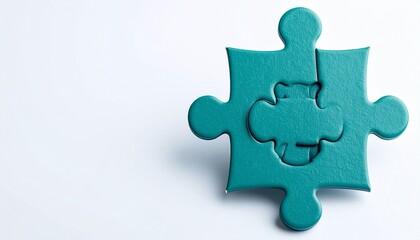 Obraz premium jigsaw puzzle pieces on white background