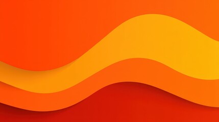 Vibrant orange and yellow wavy layered abstract design.