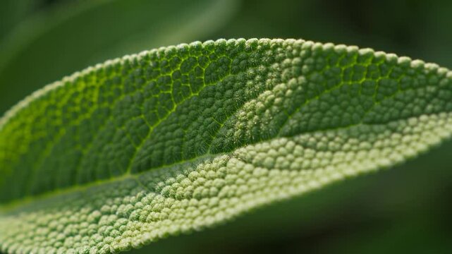 Intricate Leaf Details Macro View Of Veins And Surface Texture