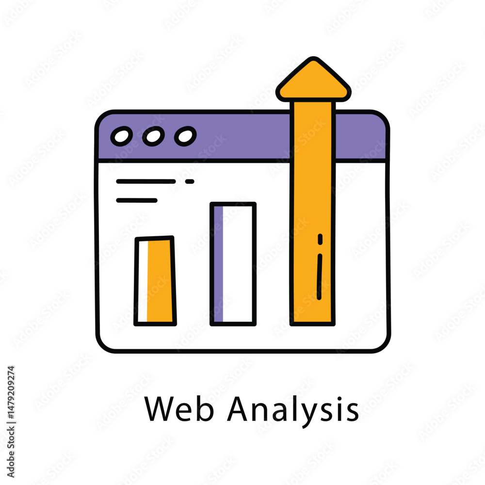 Poster web analysis vector filled outline style icon. eps 10 file