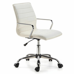 A modern ergonomic task chair with a sleek design, isolated on a white background