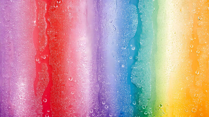 Rainbow Water Drops Abstract Art