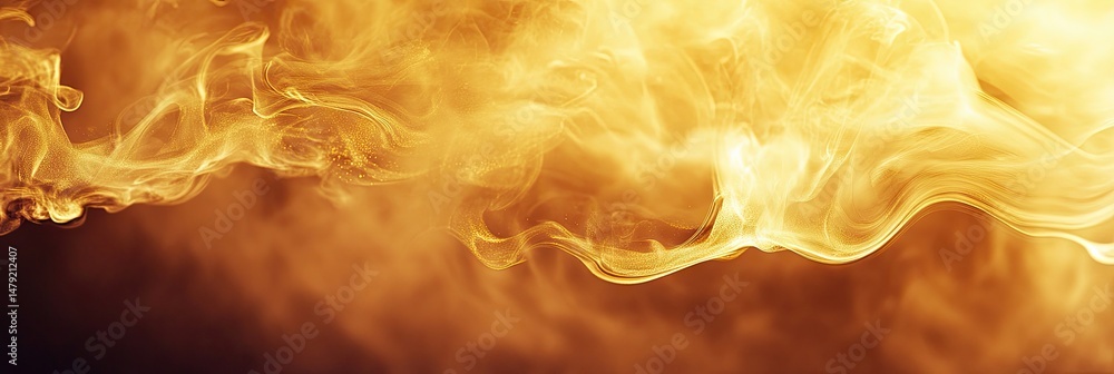 Poster abstract swirling smoke in warm shades of orange and brown. creating a dynamic and fluid visual effe