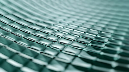 Abstract Teal Glass Tiles Flow Dynamically